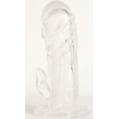 Прозрачная гелевая насадка с клиторальным отростком - 13 см. - Toyfa Basic - в Таганроге купить с доставкой