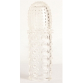 Прозрачная закрытая гелевая насадка - 13,5 см. - Toyfa Basic - в Таганроге купить с доставкой