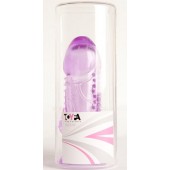 Фиолетовая гелевая насадка с шипами - 13 см. - Toyfa Basic - в Таганроге купить с доставкой