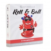 Стимулирующий презерватив-насадка Roll   Ball Strawberry - Sitabella - купить с доставкой в Таганроге