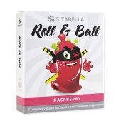 Стимулирующий презерватив-насадка Roll   Ball Raspberry - Sitabella - купить с доставкой в Таганроге