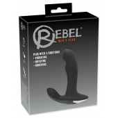 Черный вибромассажер простаты с функцией римминга Plug with Perineum Stimulator - 16,6 см. - Orion - в Таганроге купить с доставкой