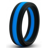 Черно-синее эрекционное кольцо Silicone Go Pro Cock Ring - Blush Novelties - в Таганроге купить с доставкой