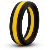 Черно-желтое силиконовое эрекционное кольцо Silicone Go Pro Cock Ring - Blush Novelties - в Таганроге купить с доставкой