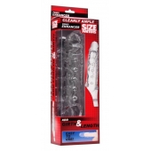 Прозразная закрытая насадка на пенис с поддержкой мошонки Clearly Ample Penis Enhancer - 22 см. - XR Brands - в Таганроге купить с доставкой