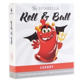 Стимулирующий презерватив-насадка Roll   Ball Cherry - Sitabella - купить с доставкой в Таганроге