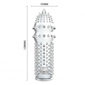 Закрытая прозрачная насадка Crystal sleeve - 14,2 см. - Erowoman-Eroman - в Таганроге купить с доставкой