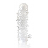 Закрытая прозрачная рельефная насадка Crystal sleeve - 13 см. - Erowoman-Eroman - в Таганроге купить с доставкой