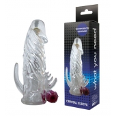 Закрытая прозрачная вибронасадка на пенис Crystal Sleeve Vibe - Erowoman-Eroman - в Таганроге купить с доставкой