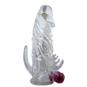 Закрытая прозрачная вибронасадка на пенис Crystal Sleeve Vibe - Erowoman-Eroman - в Таганроге купить с доставкой