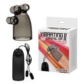 Дымчатая насадка-мастурбатор с вибрацией Vibrating Crystal Cap II - Baile - в Таганроге купить с доставкой