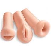 Комплект из 3 мастурбаторов All 3 Holes: вагина, анус, ротик - Pipedream - в Таганроге купить с доставкой
