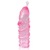 Закрытая рельефная насадка Crystal sleeve snakes в виде змеи с усиками - 14 см. - Erowoman-Eroman - в Таганроге купить с доставкой