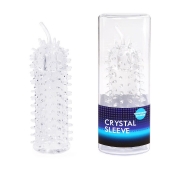 Закрытая рельефная насадка Crystal sleeve с усиками - 12 см. - Erowoman-Eroman - в Таганроге купить с доставкой