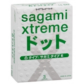 Презервативы Sagami Xtreme SUPER DOTS с точками - 3 шт. - Sagami - купить с доставкой в Таганроге