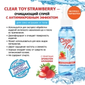 Очищающий спрей для игрушек CLEAR TOY Strawberry - 100 мл. - Биоритм - купить с доставкой в Таганроге