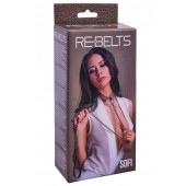 Коричневый поводок и чокер с кольцом Sofi - Rebelts - купить с доставкой в Таганроге