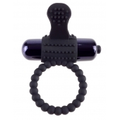 Черное эрекционное виброкольцо Vibrating Silicone Super Ring - Pipedream - в Таганроге купить с доставкой