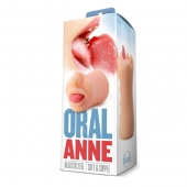 Телесный мастурбатор-ротик с язычком Oral Anne - Blush Novelties - в Таганроге купить с доставкой