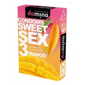 Презервативы для орального секса DOMINO Sweet Sex с ароматом манго - 3 шт. - Domino - купить с доставкой в Таганроге