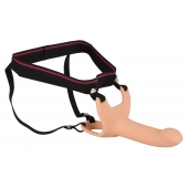 Силиконовый полый страпон на ремнях Silicone Strap-on - 16 см. - Orion - купить с доставкой в Таганроге