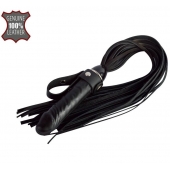 Черная плеть  Ковбой  с ручкой-фаллосом - 55 см. - Sitabella - купить с доставкой в Таганроге