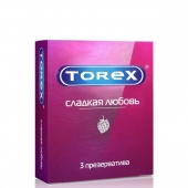 Презервативы Torex  Сладкая любовь  с ароматом клубники - 3 шт. - Torex - купить с доставкой в Таганроге