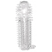 Закрытая прозрачная насадка на пенис с шипиками Nubby Sleeve - 14,5 см. - Chisa - в Таганроге купить с доставкой