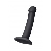 Черный фаллос на присоске Silicone Bendable Dildo S - 17 см. - Strap-on-me - купить с доставкой в Таганроге