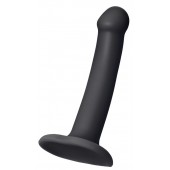 Черный фаллос на присоске Silicone Bendable Dildo S - 17 см. - Strap-on-me - купить с доставкой в Таганроге