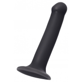 Черный фаллос на присоске Silicone Bendable Dildo M - 18 см. - Strap-on-me - купить с доставкой в Таганроге