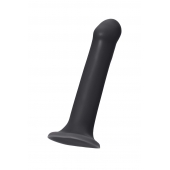 Черный фаллос на присоске Silicone Bendable Dildo L - 19 см. - Strap-on-me - купить с доставкой в Таганроге