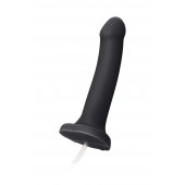 Черный фаллос с имитацией эякуляции Silicon Cum Dildo L - 19,6 см. - Strap-on-me - купить с доставкой в Таганроге