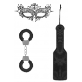 Черный игровой набор Introductory Bondage Kit №4 - Shots Media BV - купить с доставкой в Таганроге