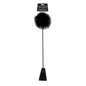Черный стек Feather Crop с пуховкой на конце - 53,3 см. - Pipedream - купить с доставкой в Таганроге