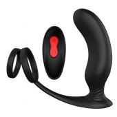 Черный массажер простаты REMOTE P-PLEASER - Dream Toys - в Таганроге купить с доставкой