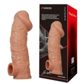 Телесная насадка на фаллос с фиксацией мошонки EXTREME SLEEVE - 15,6 см. - KOKOS - в Таганроге купить с доставкой
