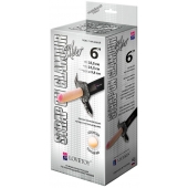 Пояс-трусики с насадкой Glamour Silver - 15,5 см. - LOVETOY (А-Полимер) - купить с доставкой в Таганроге