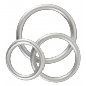 Набор из 3 эрекционных колец под металл Metallic Silicone Cock Ring Set - Orion - в Таганроге купить с доставкой