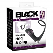 Черное эрекционное кольцо с анальной вибропробкой Vibrating Ring   Plug - Orion - в Таганроге купить с доставкой