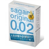 Ультратонкие презервативы Sagami Original 0.02 Extra Lub с увеличенным количеством смазки - 3 шт. - Sagami - купить с доставкой в Таганроге