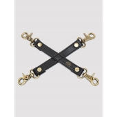 Черный фиксатор для манжет Bound to You Faux Leather Hogtie - Fifty Shades of Grey - купить с доставкой в Таганроге