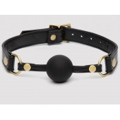 Черный кляп-шар Bound to You Faux Leather Ball Gag - Fifty Shades of Grey - купить с доставкой в Таганроге