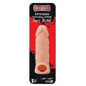Телесная насадка EXTENDER WITH BALL STRAP 5.5 - 14 см. - Dream Toys - в Таганроге купить с доставкой