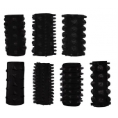 Набор из 7 черных насадок PENIS SLEEVES SET - Dream Toys - в Таганроге купить с доставкой