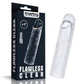 Прозрачная насадка-удлинитель Flawless Clear Penis Sleeve Add 1 - 15,5 см. - Lovetoy - в Таганроге купить с доставкой