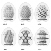 Набор из 6 мастурбаторов Tenga EGG IV с различным рельефом - Tenga - в Таганроге купить с доставкой