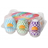 Набор из 6 мастурбаторов Tenga EGG IV с различным рельефом - Tenga - в Таганроге купить с доставкой