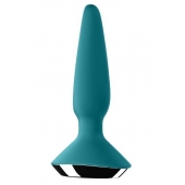Бирюзовая анальная пробка с вибрацией Satisfyer Plug-ilicious 1 - 13,5 см. - Satisfyer в Таганроге Бирюзовая анальная пробка с вибрацией Satisfyer Plug-ilicious 1 - 13,5 см. - Satisfyer
