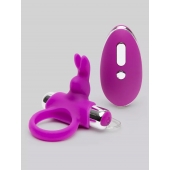 Лиловое виброкольцо с пультом ДУ Remote Control Cock Ring - Happy Rabbit - в Таганроге купить с доставкой